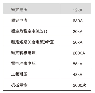 帶真空負荷開關電纜分接箱技術參數(shù)